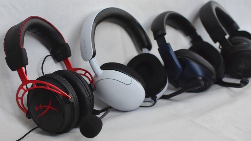 A row of the best PC gaming headsets.