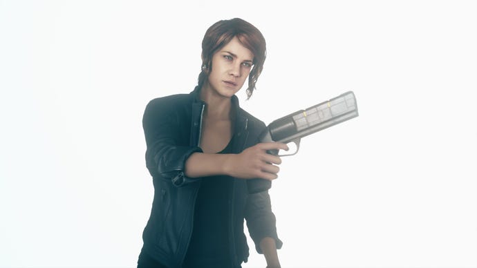 Jesse claims the Service Weapon in a Control screenshot.