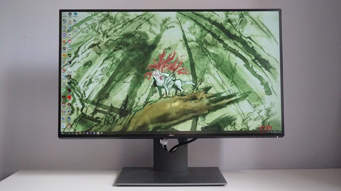 A face on photo of the Dell U2720Q monitor