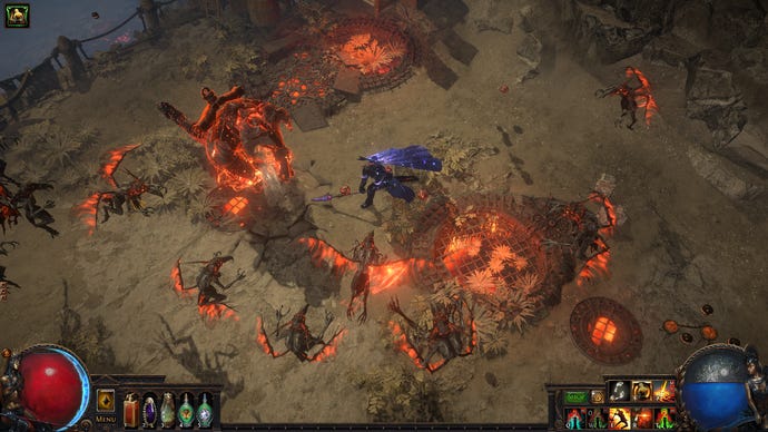 An influenced map in Path of Exile: Siege of the Atlas
